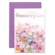 Carnet Anniversaire Champ de fleurs sur fond flou