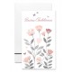 Carnet Condoléances Fleurs roses et papillons sur fond blanc