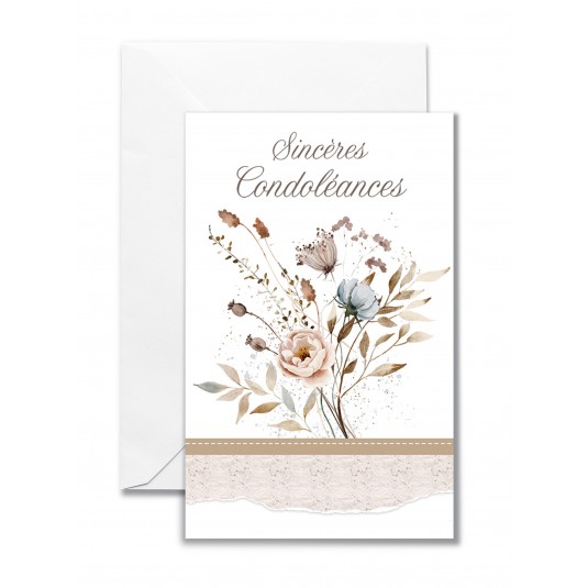 Mignonnette Condol&eacute;ances Bouquet de fleurs et bandeau