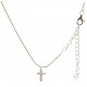 Collier &laquo;&nbsp;Croix&nbsp;&raquo; argent zirconium