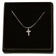 Collier « Croix » argent zirconium