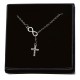Collier « Croix » argent avec symbole de l'infini