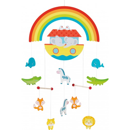 Mobile en bois &laquo;&nbsp;Arche de No&eacute;&nbsp;&raquo;