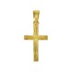 Pendentif croix, plaqué or, argent sterling 925