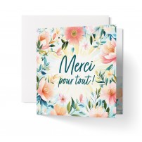 Carnet Carre Fond floral aquarelle