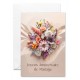 Carnet Mariage Composition florale sur fond géométrique