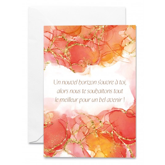 Carnet Fond abstrait &agrave; l'encre &agrave; alcool avec des dorures