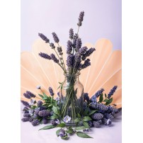 Carte Sans Texte Bouquet de lavande dans un vase