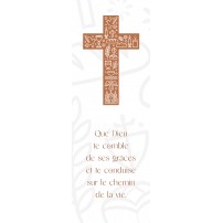 Signet Communion Croix compos&eacute;e de symboles