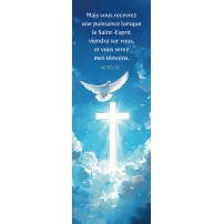 Signet Communion Croix lumineuse et colombe dans le ciel