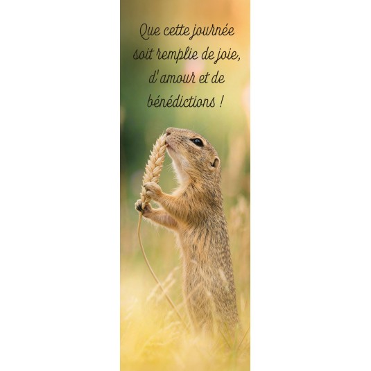 Signet Un spermophile reniflant un &eacute;pi de bl&eacute;