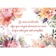 Carte Avec Verset Fleurs en aquarelle sur fond blanc