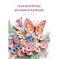 Carte Citation Papillon color&eacute; en origami