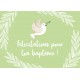 Carte Avec Message Colombe et branches d'olivier