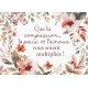 Carte Fin D'année Fleurs et feuilles d'automne en aquarelle