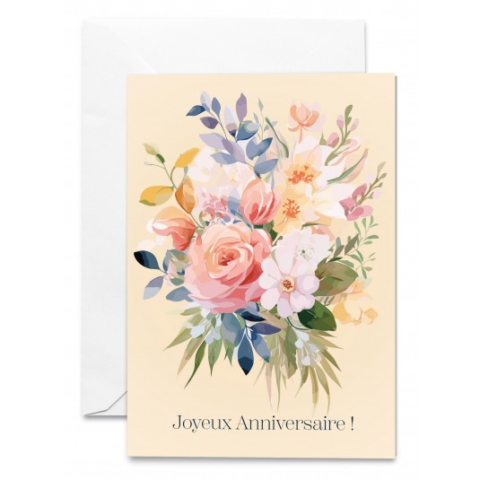 Carnet JA Bouquet de fleurs aquarelle