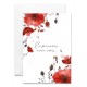 Carnet Condoléances Coquelicots sur fond blanc