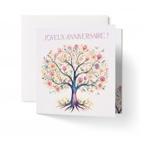 Carnet Carre Ja Arbre de vie en aquarelle