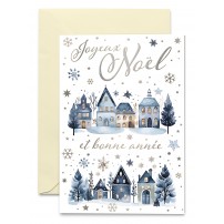 Carnet Jn/ba Village de No&euml;l &agrave; l'aquarelle