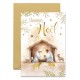 Carnet Hn Crèche avec moutons et branches dorées