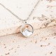 Collier avec pendentif graine de moutarde en acier inoxydable - Couleur argent