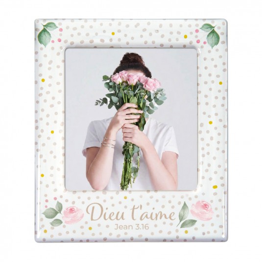 Cadre photo magn&eacute;tique &laquo; Roses &raquo;