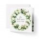 Carnet Carré Condoléances Couronne de fleurs blanches