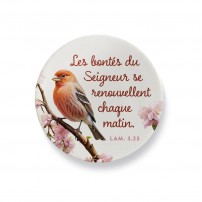 Magnet oiseau "Les bont&eacute;s du Seigneur"