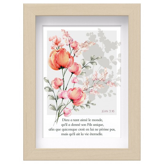 Mon cadre inspiration - Fleurs roses et oranges