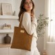 Tote-bag « Foi, Amour, Espérance » marron