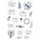 Lot de 3 planches d'autocollants - motifs floraux