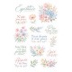 Lot de 3 planches d'autocollants - motifs floraux