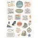 Lot de 3 planches d'autocollants - motifs ados