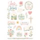 Lot de 3 planches d'autocollants - motifs chrétiens
