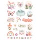Lot de 3 planches d'autocollants - motifs chrétiens