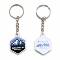 Porte-cl&eacute; PVC Montagne - Matthieu 17.20