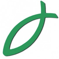 Ichthus adhésif vert