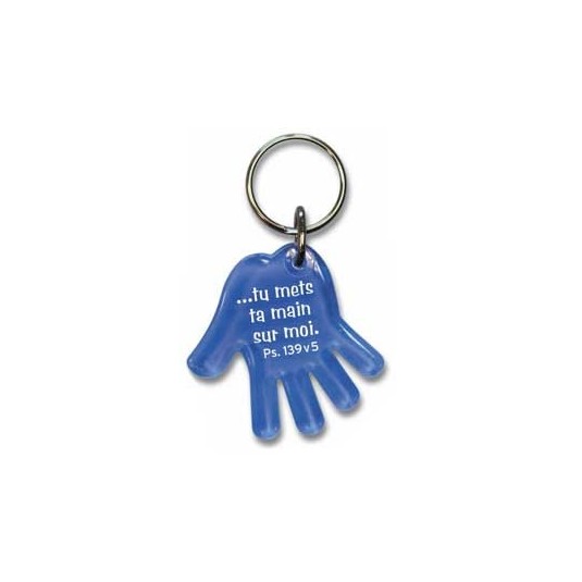 Porte-clés main bleu Ps139 v 5