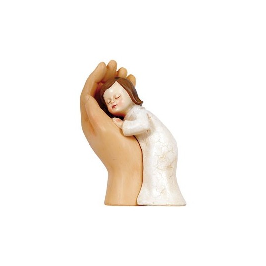 Figurine Fillette dans une main 12cm