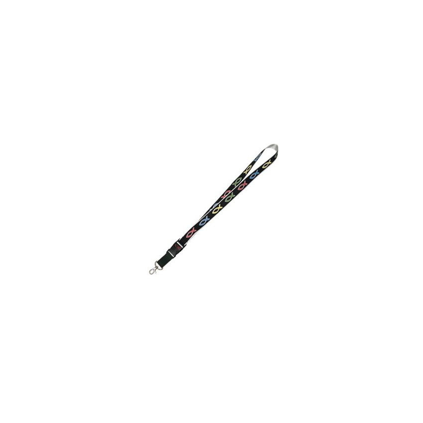 Élingue de sécurité projecteur acier noir diamètre 2 mm mousqueton 60 cm CMU 40 kg