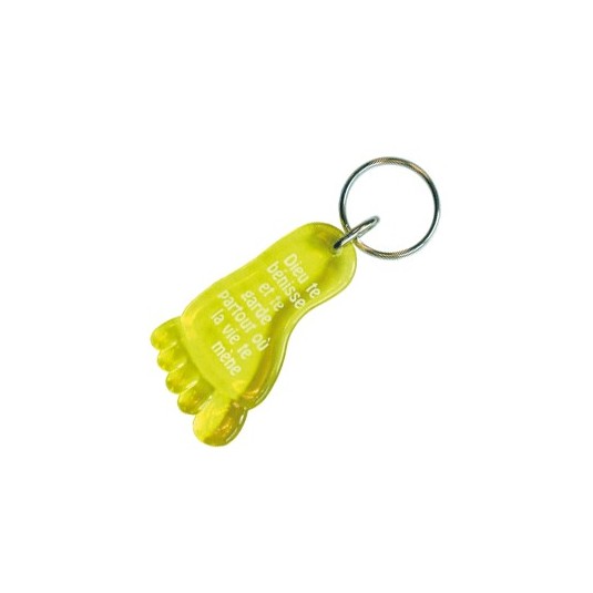 Porte-clés Pied jaune