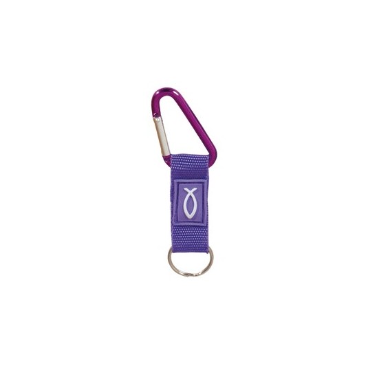 Porte-clés mousqueton violet