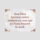 Céramique sans cadre Que Dieu bénisse notre maison
