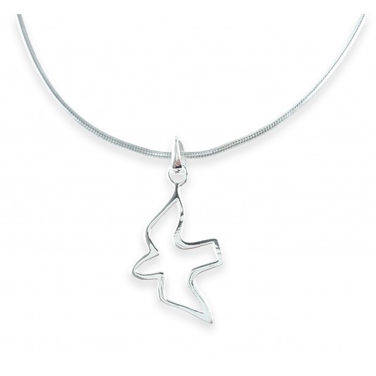 Collier pendentif colombe argent