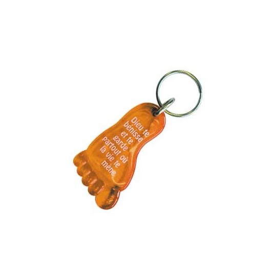 Porte-clés Pied orange