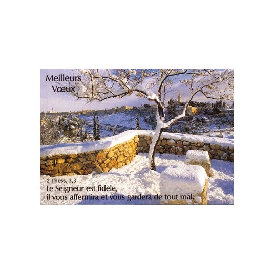 Mini Carte Fin D'année Ville sous la neige
