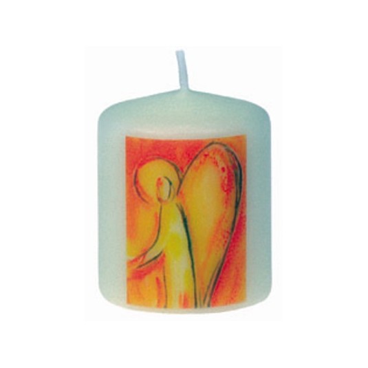 Mini bougie ange jaune h 6cm d 5cm