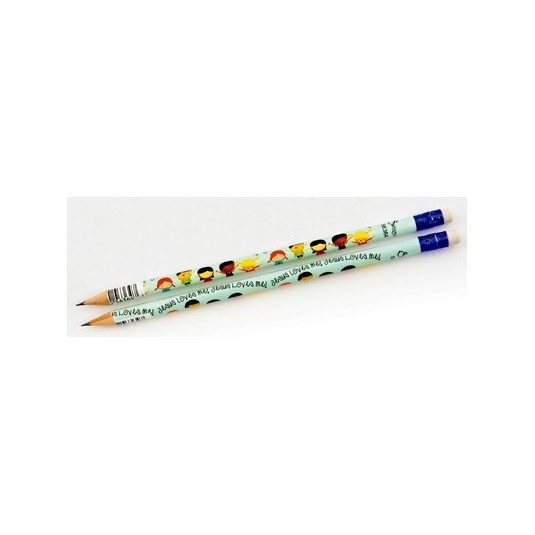 Crayon de papier Jesus loves me avec gomme