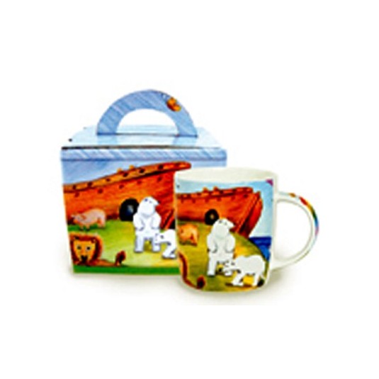 Tasse porcelaine arche de No&eacute; 0.35l h9cm