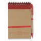 BLOC NOTES BRUN / ROUGE ET SON STYLO